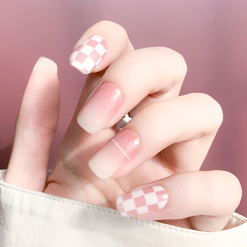 N211 Peach Checkerboard
