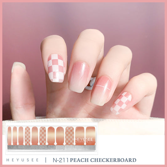 N211 Peach Checkerboard
