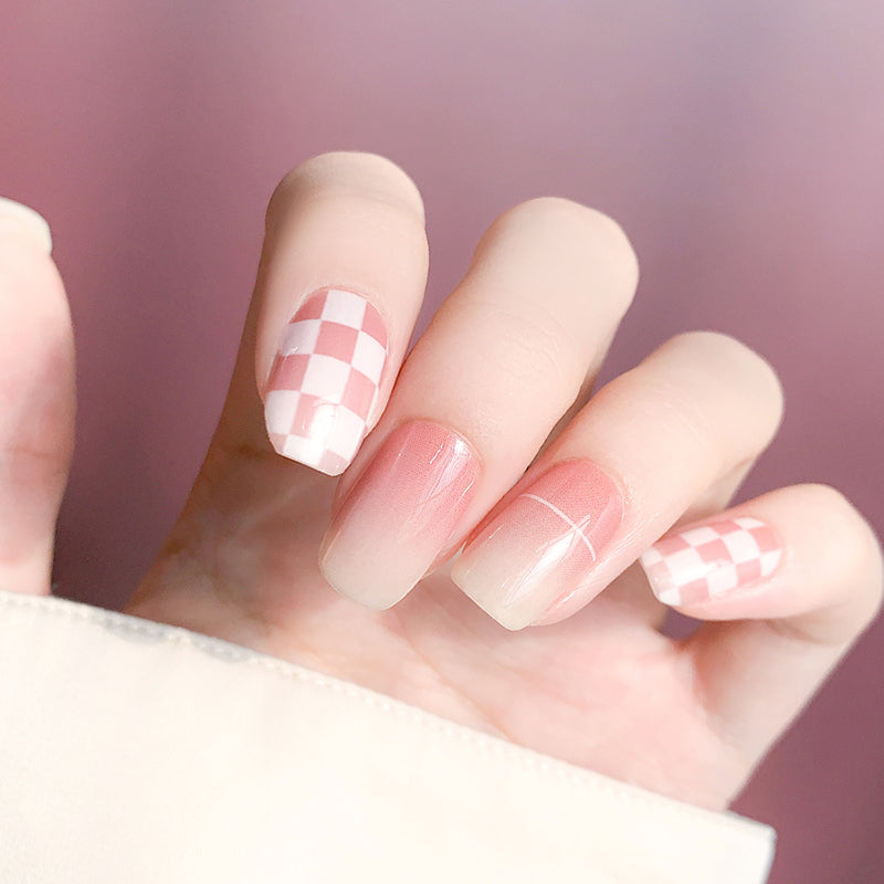 N211 Peach Checkerboard